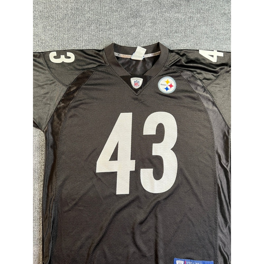 Reebok Pittsburgh Steelers Jersey Mens XL Black Troy Polamalu 43 NFL Equipment - Picture 3 of 11